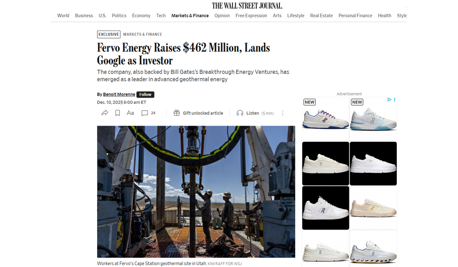 Fervo Wall Street Journal