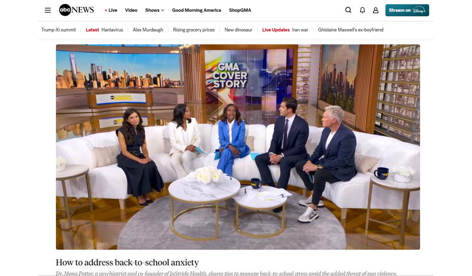 instride health mona potter on good morning america